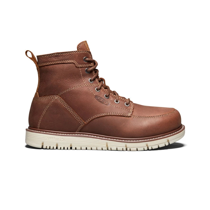 Keen Men's San Jose 6" Boot (Soft Toe) | Gingerbread/Off White 3 Keen Men's San Jose 6" Boot (Soft Toe) | Gingerbread/Off White