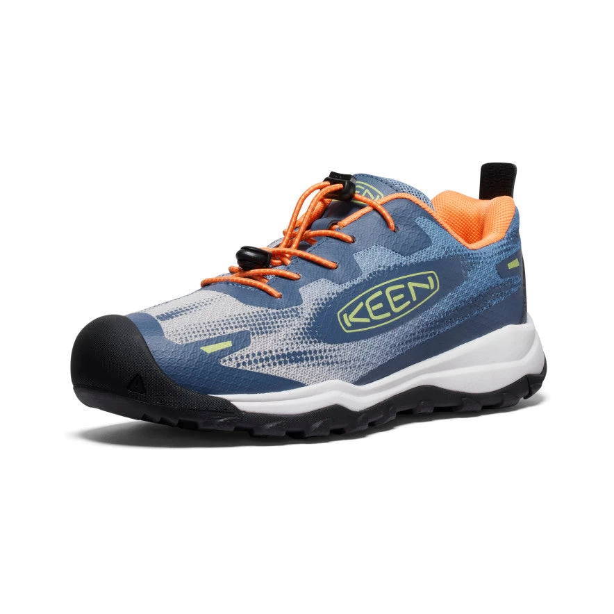 Keen Big Kids' Wanduro Speed Hiking Shoe | Vintage Indigo/Tangerine 5 Keen Big Kids' Wanduro Speed Hiking Shoe | Vintage Indigo/Tangerine - Image 3