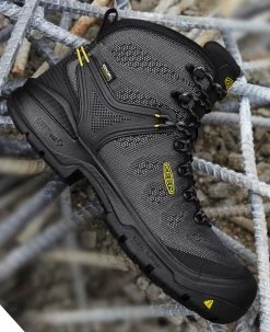 Keen Men's Dearborn 6" Waterproof Boot (Carbon-Fiber Toe) | Black/Steel Grey -Step Style Shop 1025692 PDP RightImage