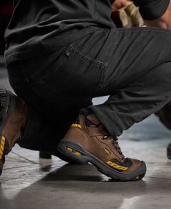 Keen Men's Troy 6" Waterproof Boot (Carbon-Fiber Toe) | Dark Earth/Black -Step Style Shop 1025696 PDP LeftImage