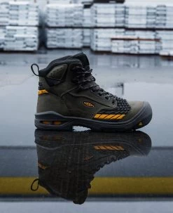 Keen Men's Troy 6" Waterproof Boot (Carbon-Fiber Toe) | Magnet/Black -Step Style Shop 1025697 PDP RightImage