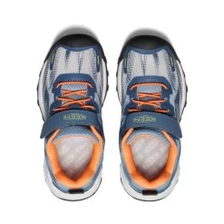 Keen Little Kids' Wanduro Speed Hiking Shoe | Vintage Indigo/Tangerine -Step Style Shop 109bbe0a1d78d751b64c80fc7b20d6b8ef1e815b