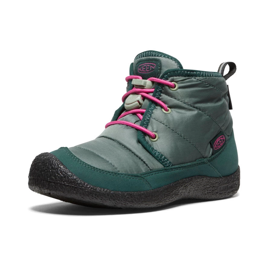 Keen Little Kids' Howser II Waterproof Chukka | Dark Forest/Fuchsia Purple 5 Keen Little Kids' Howser II Waterproof Chukka | Dark Forest/Fuchsia Purple - Image 3