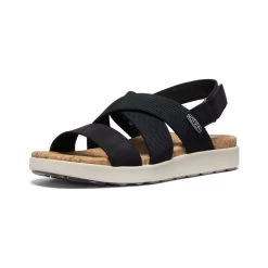 Keen Women's Elle Criss Cross Sandal | Black/Birch -Step Style Shop 4d9958343b8084a05eea93395298af61045119bb