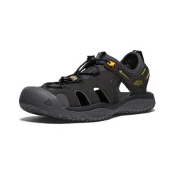 Keen Men's SOLR Sandal | Black/Gold -Step Style Shop 4f9d4fef36224e34361722a76993fa5fa49aa10e