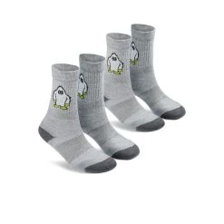 Keen Kids' Comfy Crew Socks 2-Pack | Gray Yeti Print