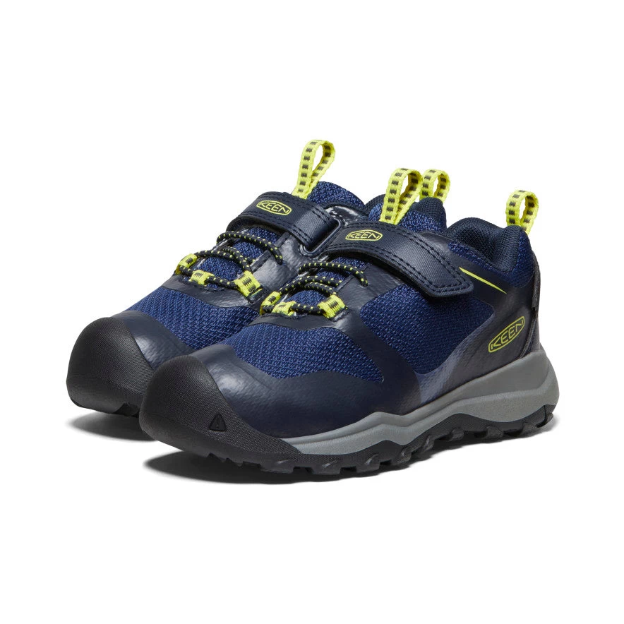 Keen Little Kids' Wanduro Waterproof Shoe | Sky Captain/Evening Primrose 4 Keen Little Kids' Wanduro Waterproof Shoe | Sky Captain/Evening Primrose - Image 2