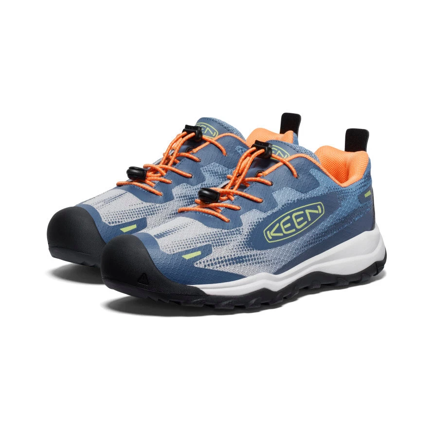 Keen Big Kids' Wanduro Speed Hiking Shoe | Vintage Indigo/Tangerine 4 Keen Big Kids' Wanduro Speed Hiking Shoe | Vintage Indigo/Tangerine - Image 2