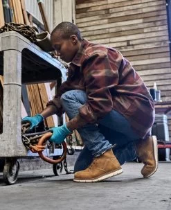 Keen Women's San Jose 6" Waterproof Boot (Aluminum Toe) | Almond/Gum -Step Style Shop SDD 496 PDP SanJose 1026369 Left Image