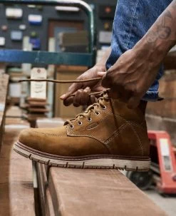 Keen Women's San Jose 6" Waterproof Boot (Aluminum Toe) | Almond/Gum -Step Style Shop SDD 496 PDP SanJose 1026369 Right Image