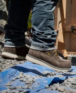 Keen Men's Cincinnati 6" Waterproof Boot (Carbon-Fiber Toe) | Dark Chocolate/Sandshell -Step Style Shop SDD 505 PDP Cincinnati 1026885 Left Image