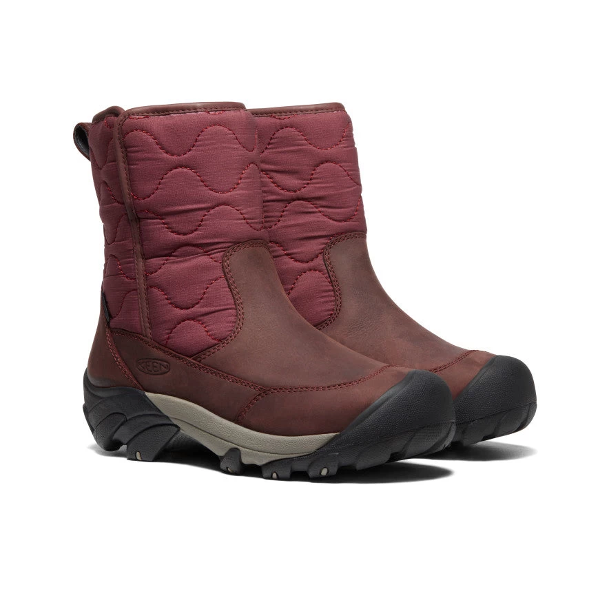 Keen Women's Betty Waterproof Pull-On Boot | Burgundy/Black 4 Keen Women's Betty Waterproof Pull-On Boot | Burgundy/Black - Image 2