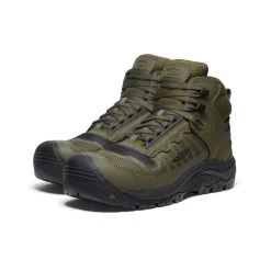 Keen Men's Reno Mid KBF Waterproof (Carbon-Fiber Toe) | Dark Olive/Black -Step Style Shop b9059c171cfcf8f0b04857391200266424fac7b8