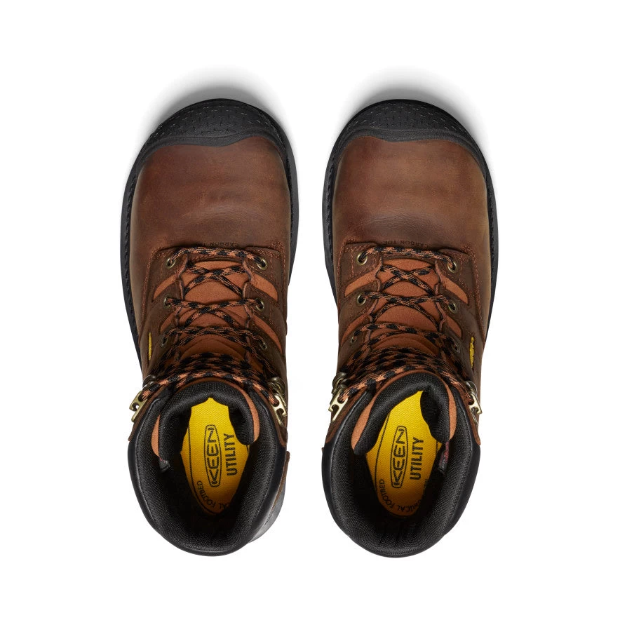 Keen Men's Camden 8" Insulated Waterproof Boot (Carbon-Fiber Toe) | Leather Brown/Black 6 Keen Men's Camden 8" Insulated Waterproof Boot (Carbon-Fiber Toe) | Leather Brown/Black - Image 4