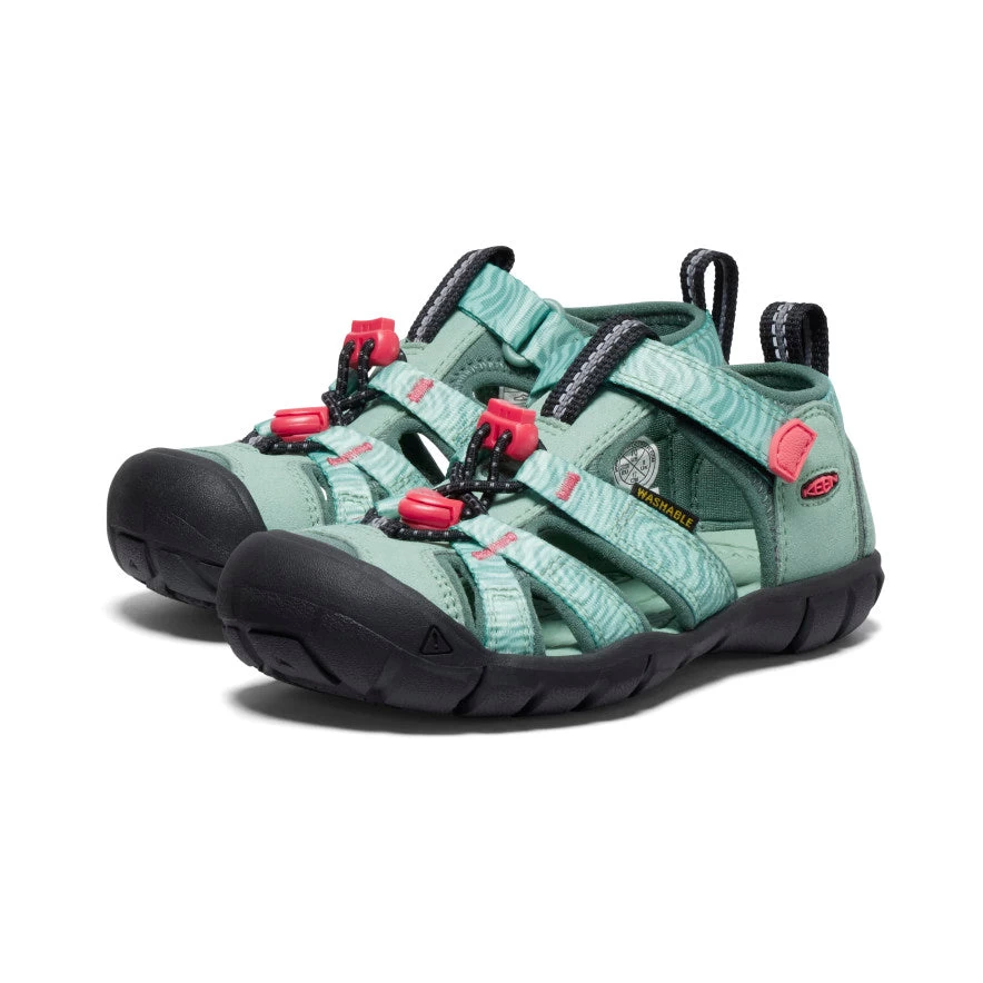 Keen Little Kids' Seacamp II CNX | Granite Green/Cayenne 4 Keen Little Kids' Seacamp II CNX | Granite Green/Cayenne - Image 2