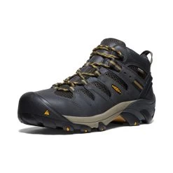 Keen Men's Lansing Mid Waterproof (Steel Toe) | Raven/Tawny Olive -Step Style Shop e964198265834cc2caa93d626798f3937d40a9f9