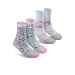 Keen Kids' Comfy Crew Socks 2-Pack | Feather Yeti Print