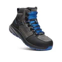Keen Men's Red Hook Waterproof Boot (Carbon-Fiber Toe) | Steel Grey/Bright Cobalt -Step Style Shop fc682095a8e9c78b0fd50473432ee839e3ab51ca